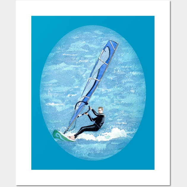 I Love Windsurfing! Wall Art by MMcBuck